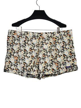 Patagonia Barely Baggies Shorts 2.5in Women's XL Black Daisey Floral AOP Pull-on